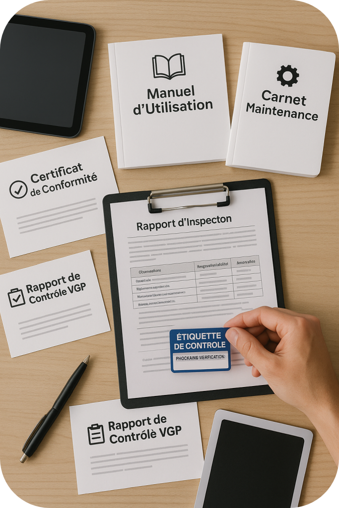 documents VGP vérification périodique sécurité conformité maintenance carnet entretien contrôle réglementaire