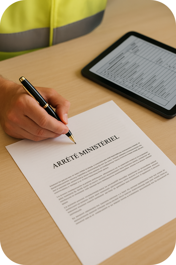 réglementation VGP arrêté ministériel sécurité